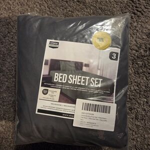 Twin Bed Sheet Set - Charcoal Gray
